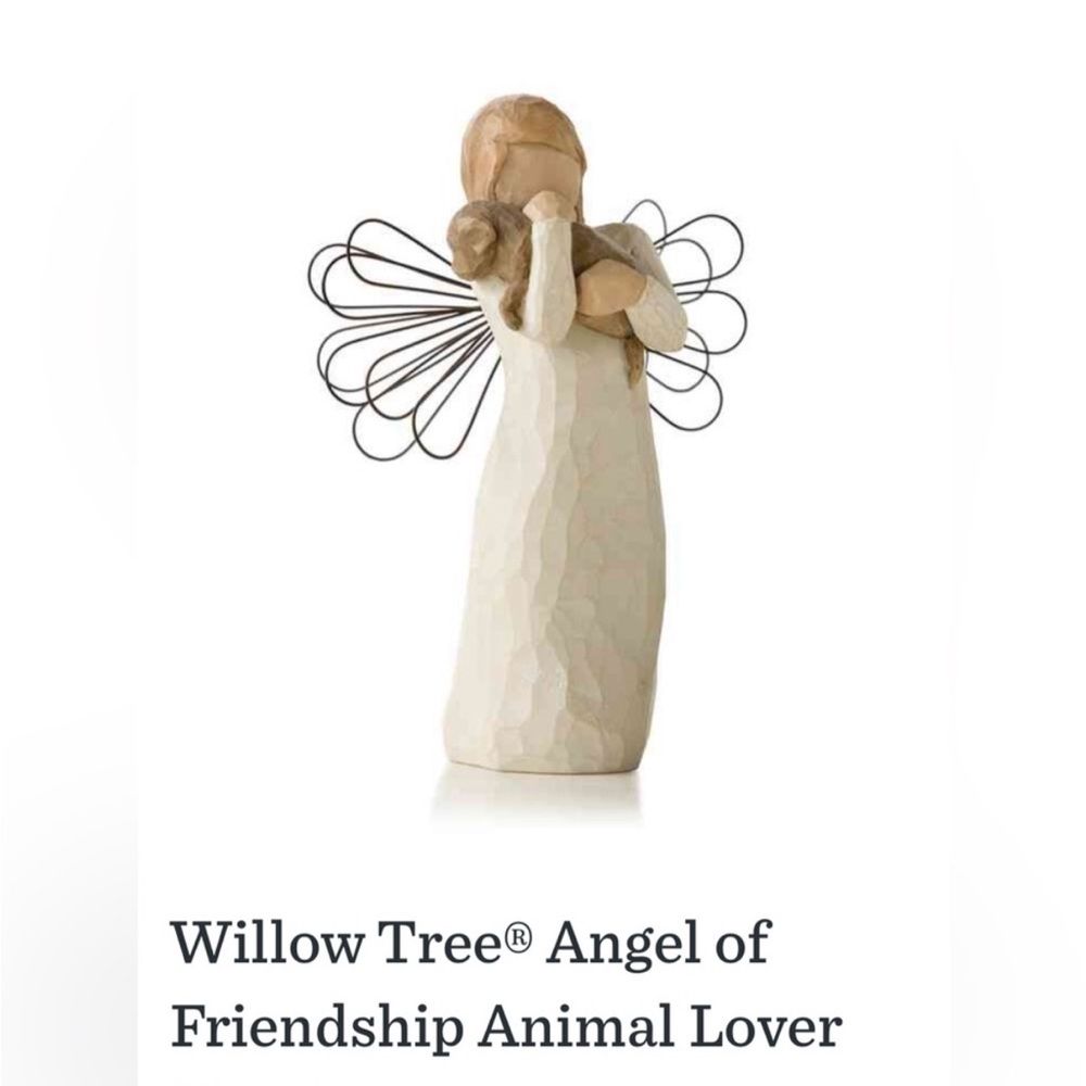 NEW Willow Tree Angel of Friendship Figurine NIB box figure puppy dog love gift